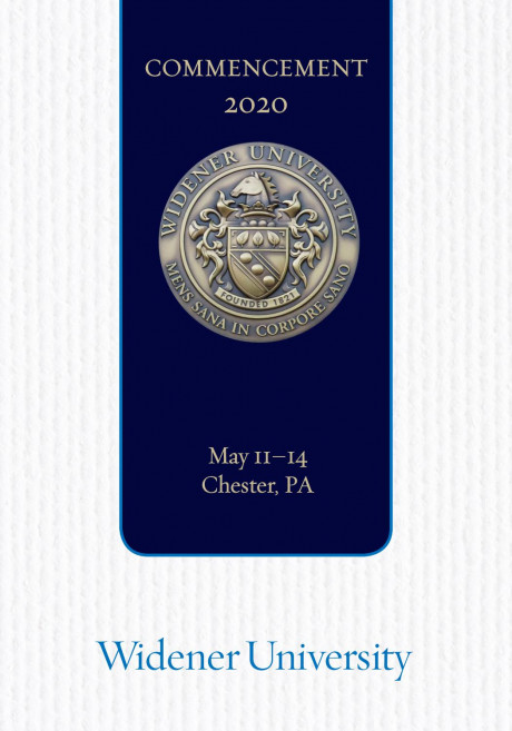 2020 Widener University Commencement Program By University