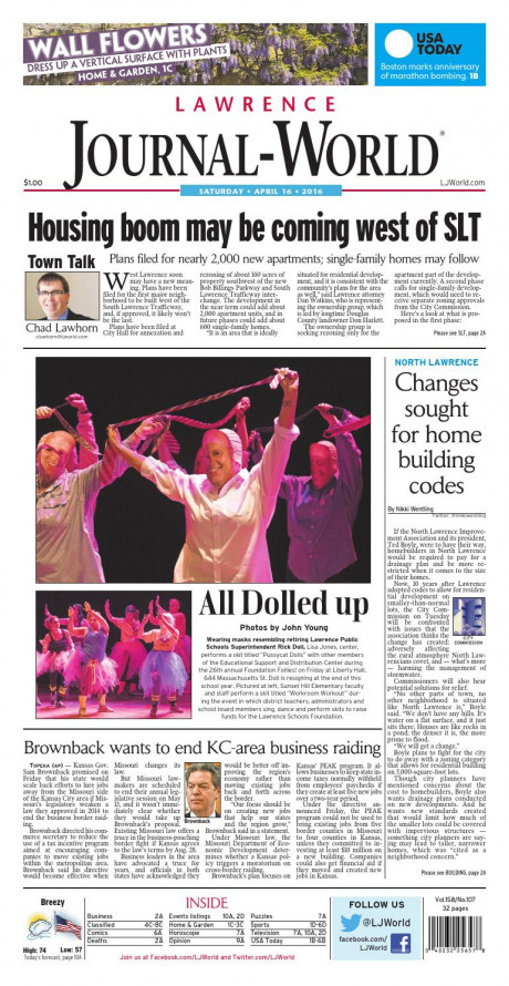 Lawrence Journal World 04 16 2016 By Lawrence World
